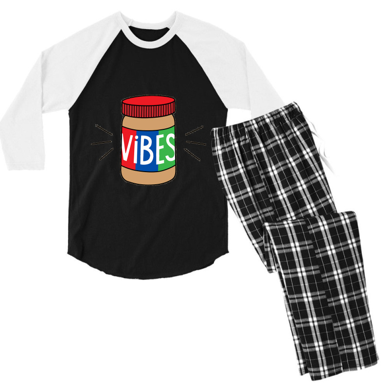 Peanut Butter Vibes Men's 3/4 Sleeve Pajama Set | Artistshot