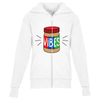 Peanut Butter Vibes Youth Zipper Hoodie | Artistshot