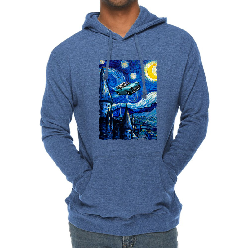 Flying Car Starrynight Lightweight Hoodie | Artistshot