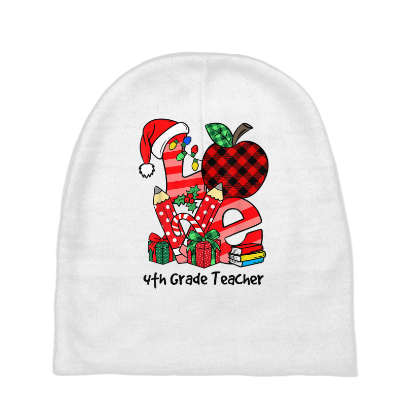 Love Letter Christmas 4th Grade Teacher Xmas Fourth Grade T Shirt Baby Beanies by strnadoymoskwaoj | Artistshot