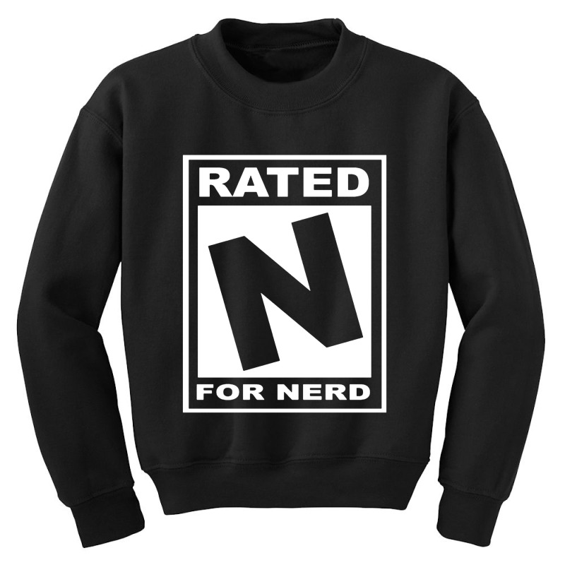 Rated N For Nerd Youth Sweatshirt | Artistshot