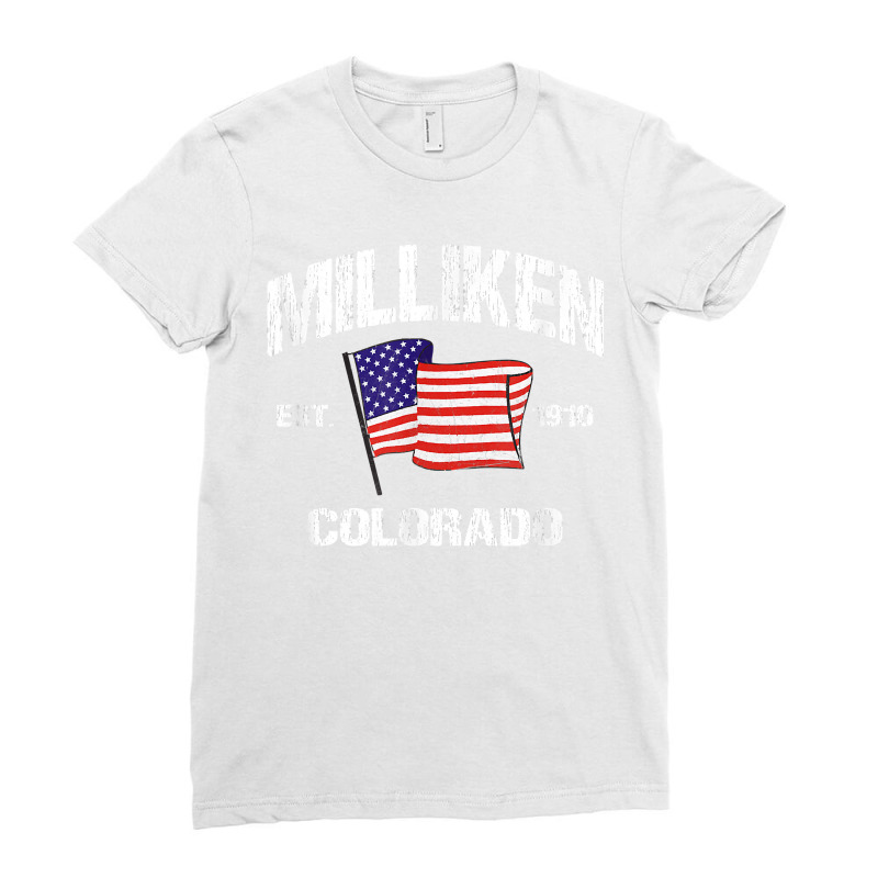 Milliken Colorado Co Usa Stars & Stripes Vintage Style Ladies Fitted T-Shirt by PhoebeHaggett | Artistshot