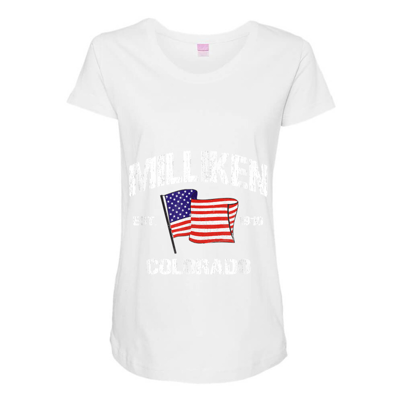 Milliken Colorado Co Usa Stars & Stripes Vintage Style Maternity Scoop Neck T-shirt by PhoebeHaggett | Artistshot