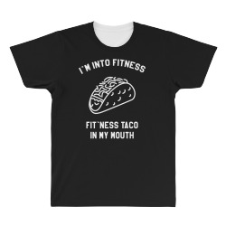 fitness fit taco in my mouth funny food eating healthy exercise gym All Over Men's T-shirt | Artistshot