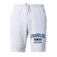 Chandler Arizona Az Vintage Sports Design Navy Print Pullover Hoodie Fleece Short | Artistshot