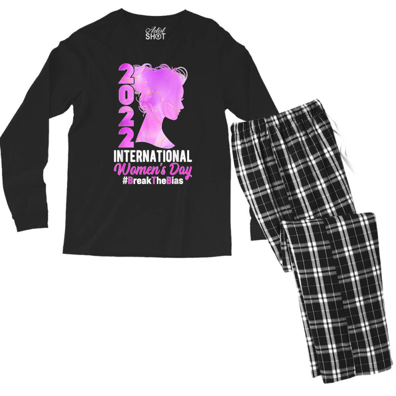 International Women's Day 2022 Break The Bias 8 March 2022 T Shirt Cop Men's Long Sleeve Pajama Set | Artistshot