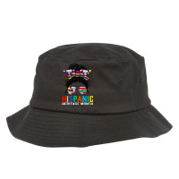 National Hispanic Heritage Month Latin Flags Messy Bun Bucket Hat | Artistshot