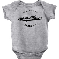 Classic Retro Vintage Birmingham Alabama 1871 Usa Gift Sweatshirt Baby Bodysuit | Artistshot