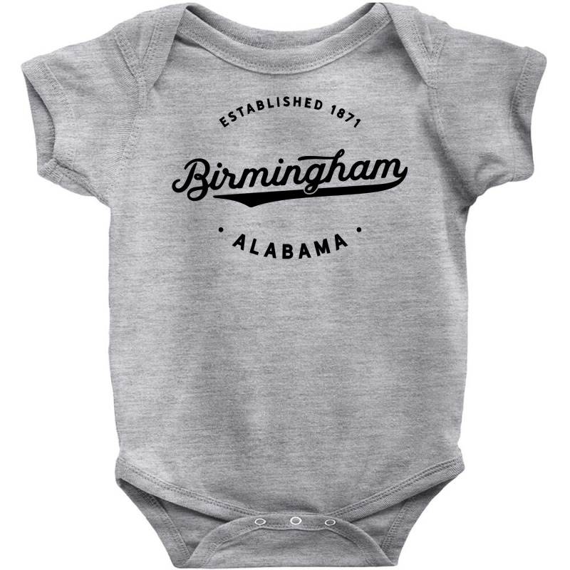 Classic Retro Vintage Birmingham Alabama 1871 Usa Gift Sweatshirt Baby Bodysuit by jacolepachew | Artistshot