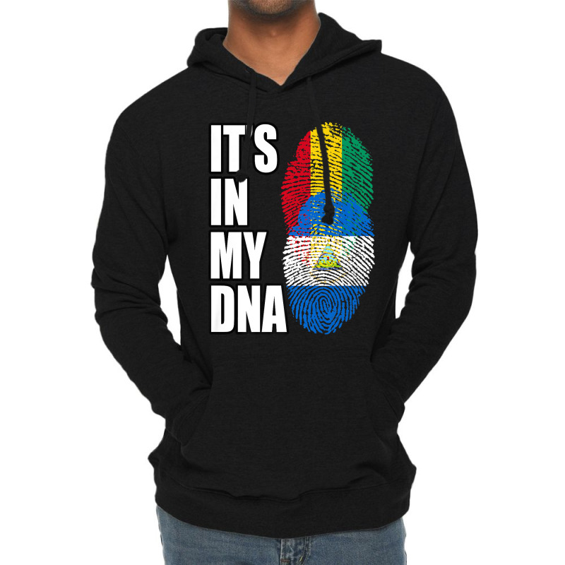 Nicaraguan And Guinean Mix Dna Flag Heritage Premium Lightweight Hoodie | Artistshot