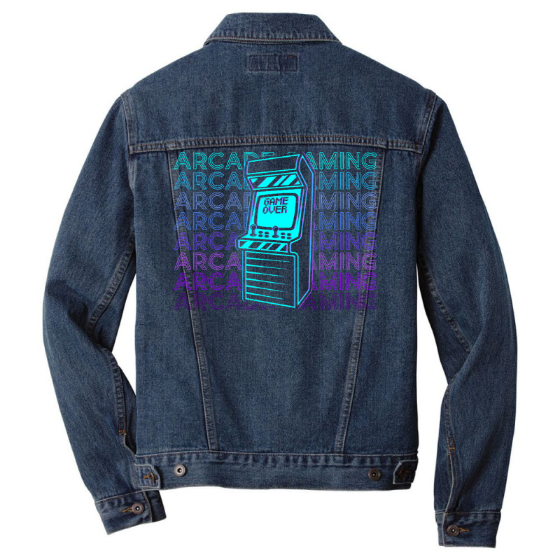 Arcade Gaming T  Shirt Arcade Gaming Gamer Retro Arcade Gaming Gift T Men Denim Jacket by brekkeelton | Artistshot