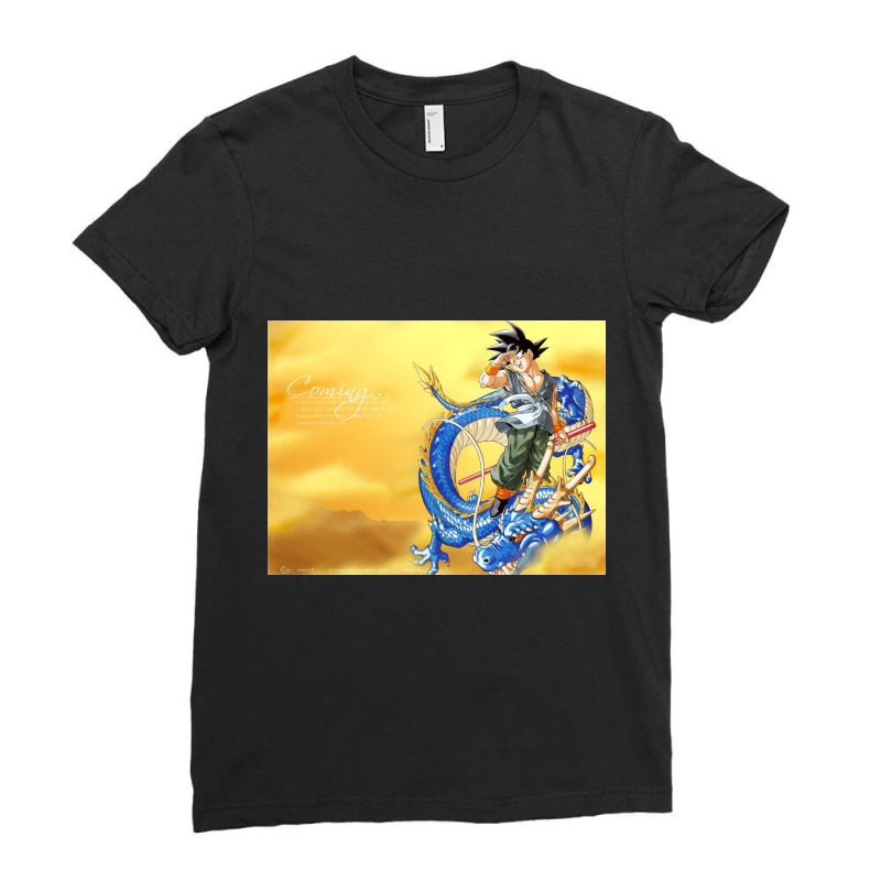 Blue Giant Dragon Ladies Fitted T-Shirt by TobyShop | Artistshot