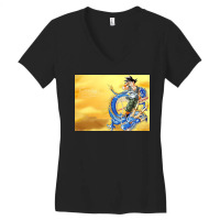 Blue Giant Dragon Women's V-neck T-shirt | Artistshot