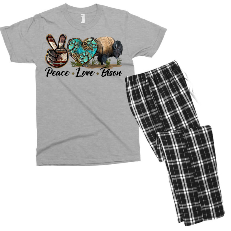 Peace Llve Bison Men's T-shirt Pajama Set | Artistshot