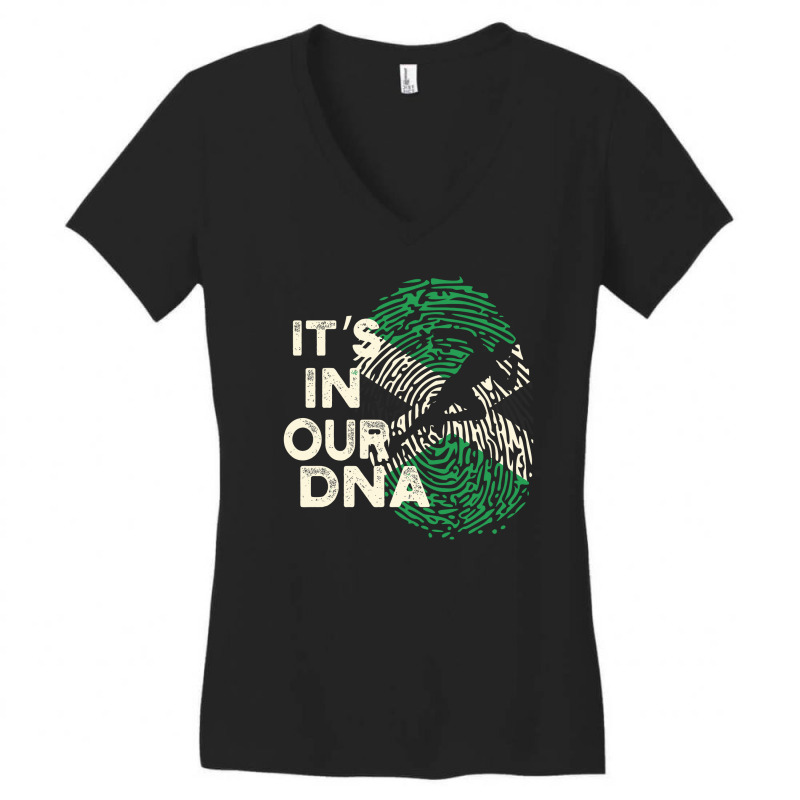 Jamaican In My Dna Women's V-neck T-shirt | Artistshot