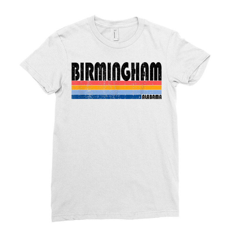 Vintage 70s 80s Style Birmingham, Alabama T Shirt Ladies Fitted T-Shirt by paisleafuscaldo | Artistshot