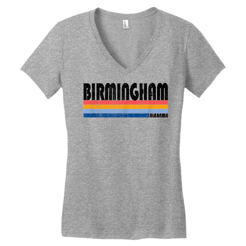 Vintage 70s 80s Style Birmingham, Alabama T Shirt Women's V-Neck T-Shirt by paisleafuscaldo | Artistshot