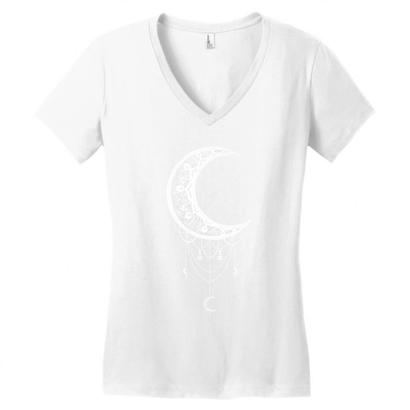 Occult Moon Satanic Wicca Witch Demonic - Gothic Witchcraft Premium Women's V-Neck T-Shirt by PhoebeHaggett | Artistshot