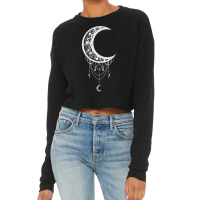 Occult Moon Satanic Wicca Witch Demonic - Gothic Witchcraft Premium Cropped Sweater | Artistshot