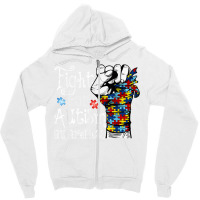 Fight For Autism Awareness World Autism Awareness Day 2021 T Shirt Zipper Hoodie | Artistshot