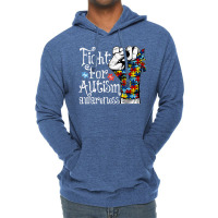 Fight For Autism Awareness World Autism Awareness Day 2021 T Shirt Lightweight Hoodie | Artistshot