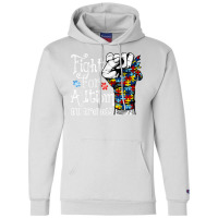 Fight For Autism Awareness World Autism Awareness Day 2021 T Shirt Champion Hoodie | Artistshot