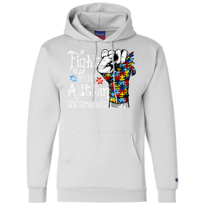 Fight For Autism Awareness World Autism Awareness Day 2021 T Shirt Champion Hoodie by James William | Artistshot