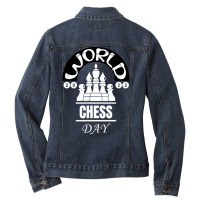 Chess Player T  Shirt International Chess Day Ladies Denim Jacket | Artistshot