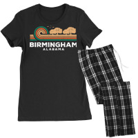 Vintage Birmingham Sunset Alabama Souvenir Long Sleeve T Shirt Women's Pajamas Set | Artistshot