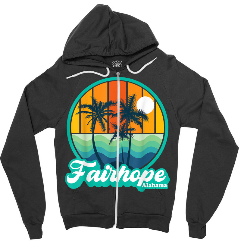 Vintage Fairhope Alabama Summer Vacation Beach Souvenirs T Shirt Zipper Hoodie by paisleafuscaldo | Artistshot