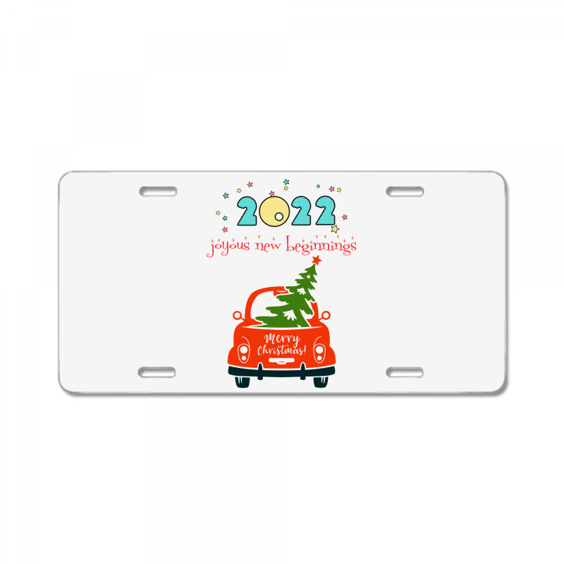 Now Merry Christmas 2022 Custom Merry Christmas 2022 Joyous New Beginnings License Plate By Qlsh -  Artistshot