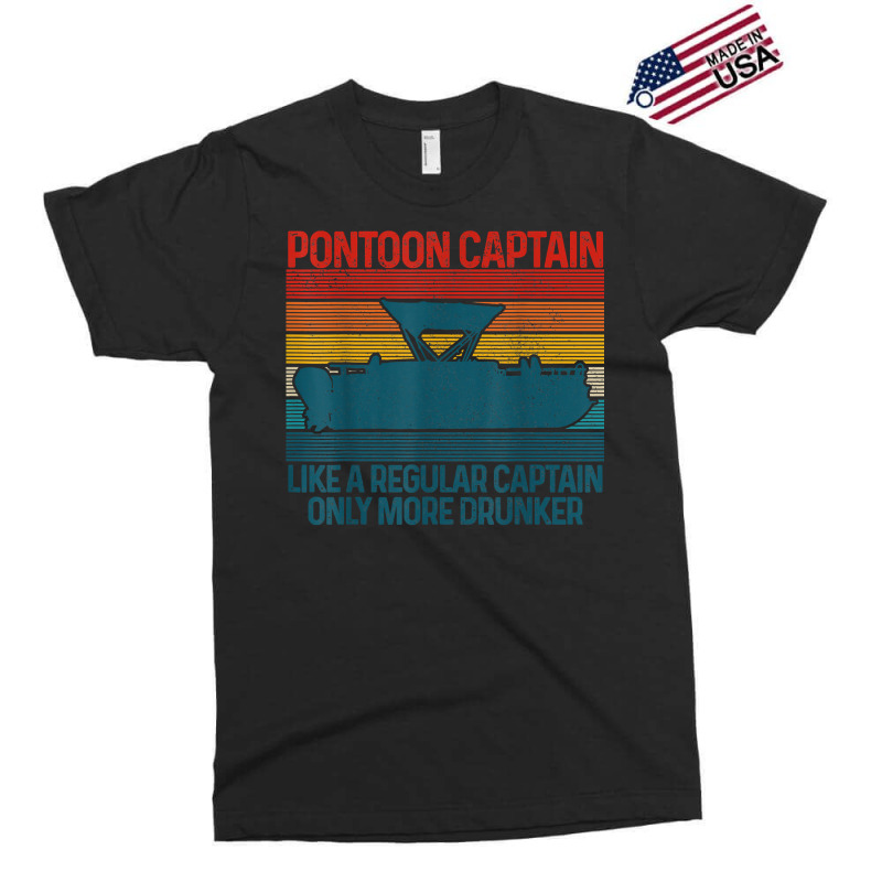 Mens Pontoon Captain Vintage Funny Pontoon Boat Boating Gift T Shirt Exclusive T-shirt | Artistshot