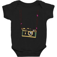 Photo T  Shirt Fake Tourist Camera Holiday Vacation Photographer T  Sh Baby Bodysuit | Artistshot