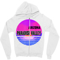 Vintage Paradise Valley Shirt Vaporwave Arizona Zipper Hoodie | Artistshot