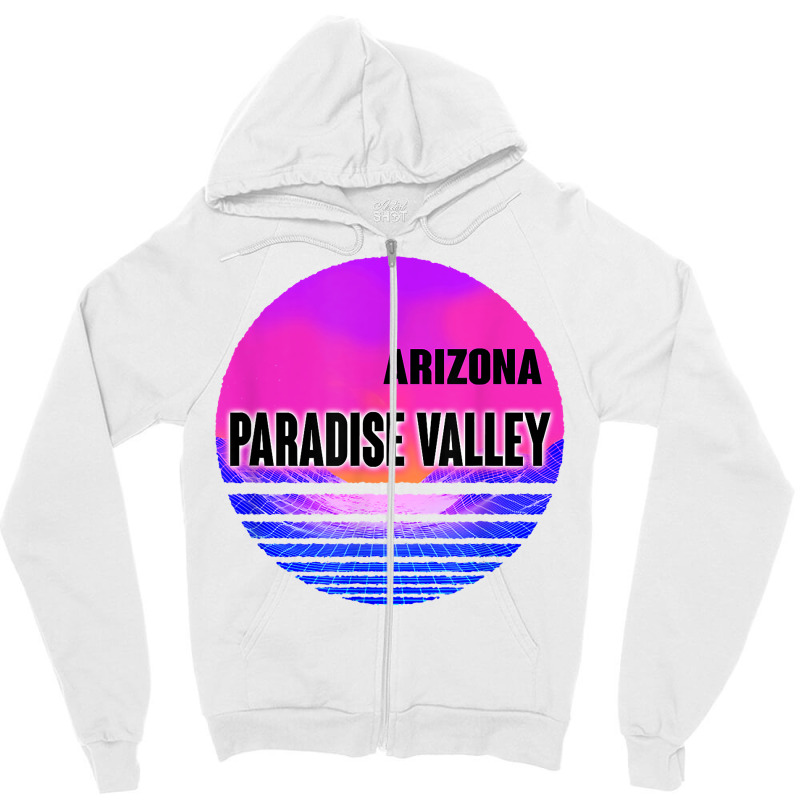 Vintage Paradise Valley Shirt Vaporwave Arizona Zipper Hoodie by paisleafuscaldo | Artistshot