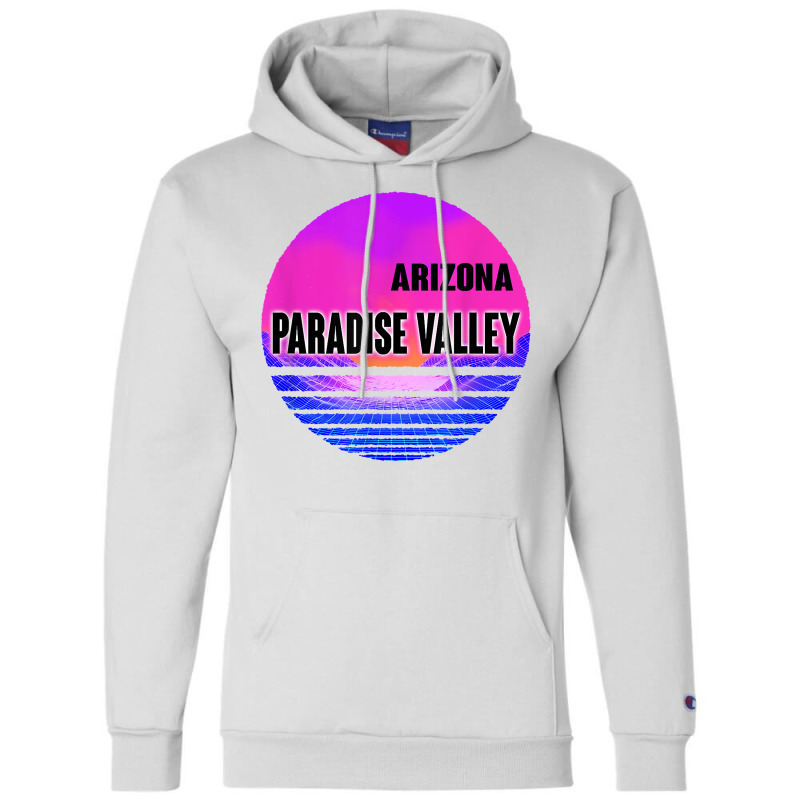 Vintage Paradise Valley Shirt Vaporwave Arizona Champion Hoodie by paisleafuscaldo | Artistshot