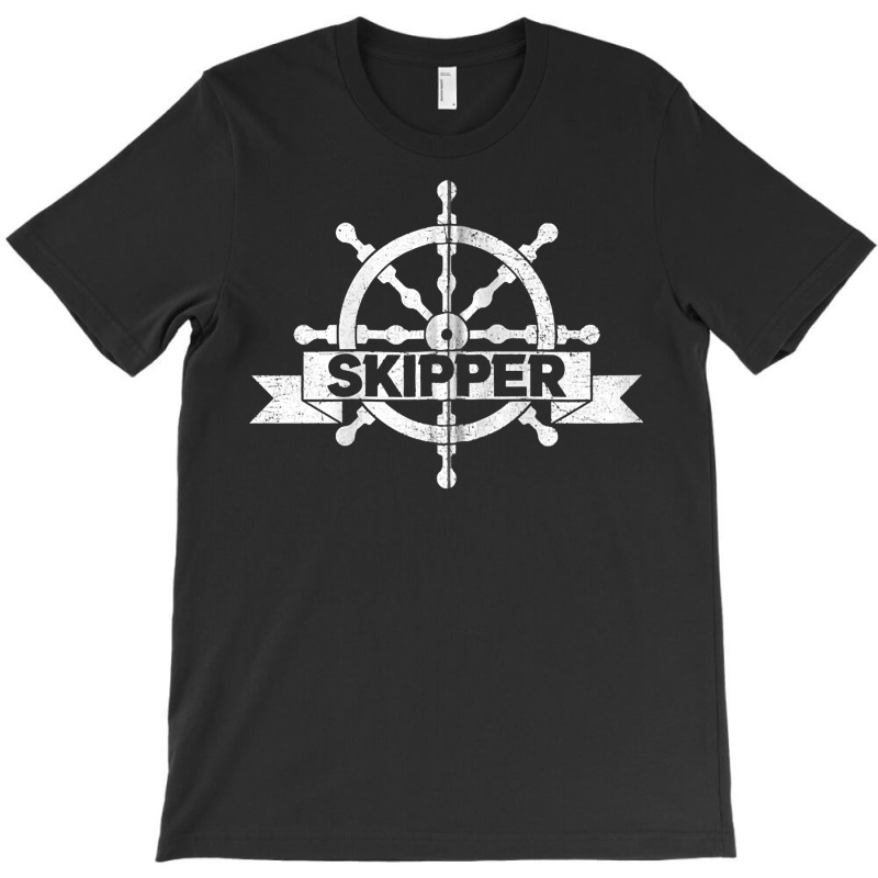 Ship Wheel Pontoon Boat Captain Boating Skipper Zip Hoodie T-shirt | Artistshot