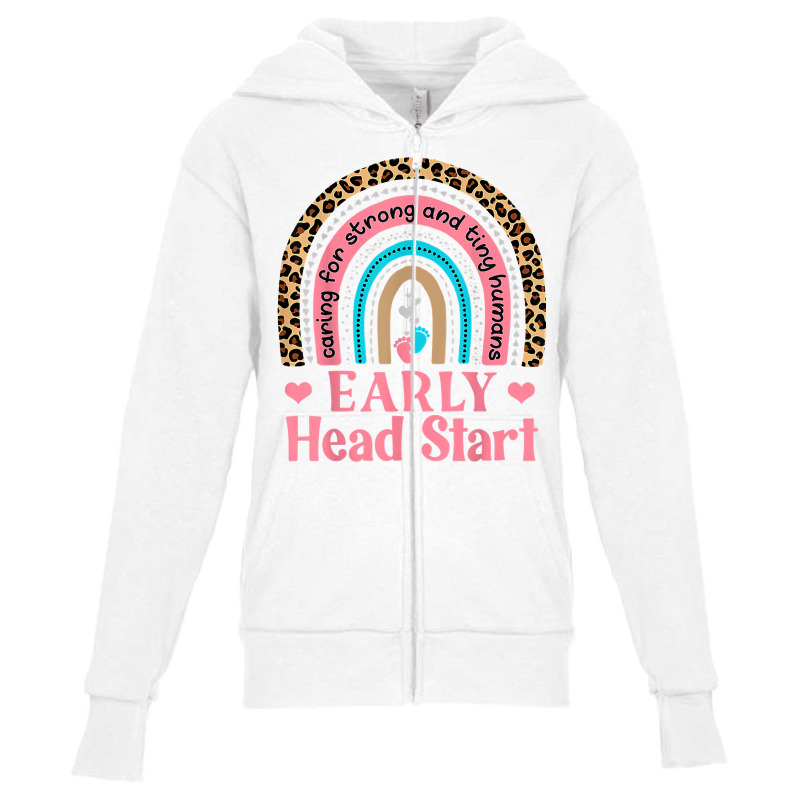 Cute Early Head Start Rainbow   Pre K Teacher   School Team T Shirt Youth Zipper Hoodie by h.avenaver | Artistshot