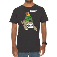 Sloth Turtle Snail Piggyback T Shirt Animal Running Wild Tee Vintage T-shirt | Artistshot