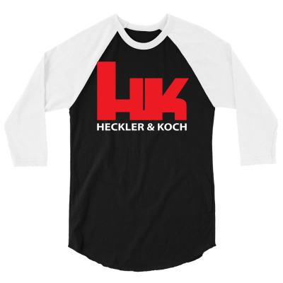 Hk Heckler And Koch 3/4 Sleeve Shirt Designed By Mdk Art