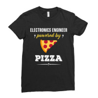 Electronics Engineer Powered By Pizza Funny Gift Ladies Fitted T-shirt | Artistshot