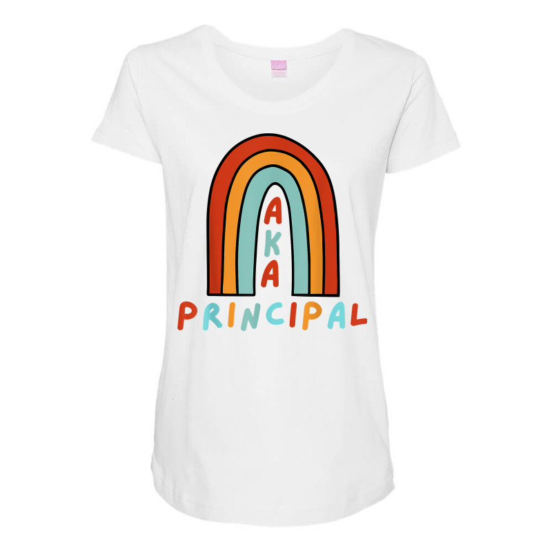 Funny Principals Cute Rainbow Aka Principal T Shirt Maternity Scoop Neck T-shirt by cucciailleveretcq | Artistshot