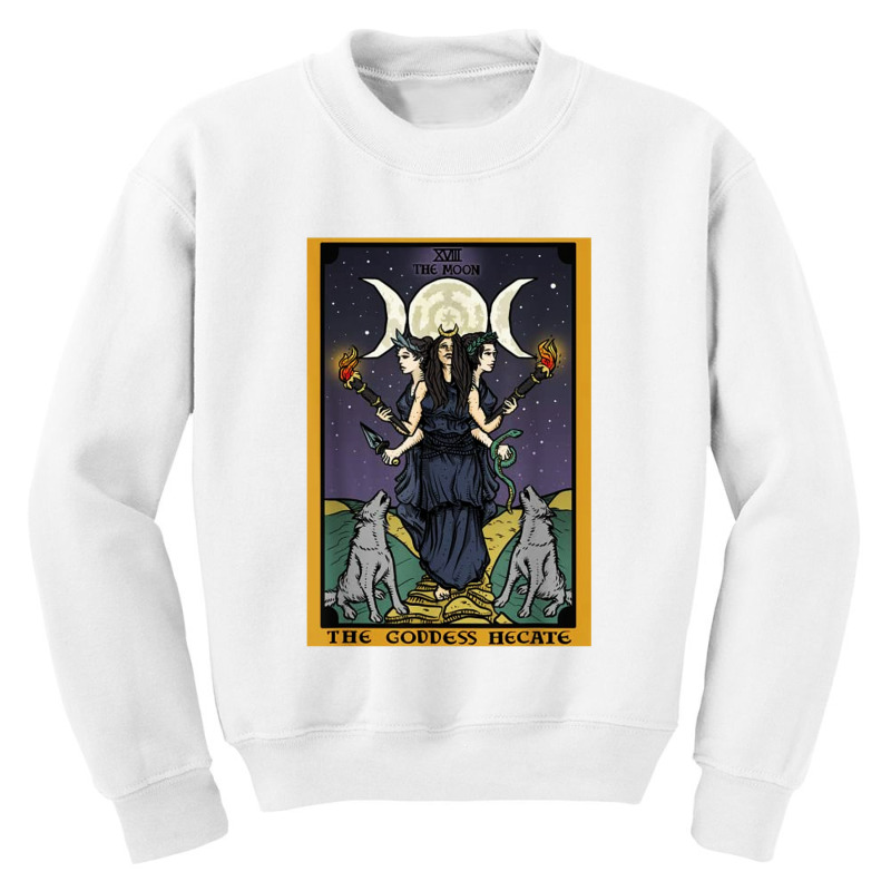 The Goddess Hecate Tarot Card Triple Moon Wiccan Pagan Witch Youth Sweatshirt by Nindy Tees | Artistshot