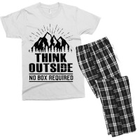 Think Outside No Box Men's T-shirt Pajama Set | Artistshot