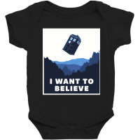 I Want To Believe Tardis Baby Bodysuit | Artistshot