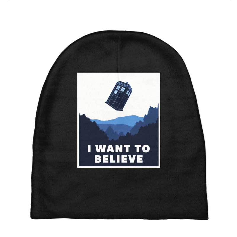 I Want To Believe Tardis Baby Beanies by Lissette | Artistshot