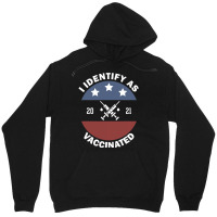 I Identify As Vaccinated American Us Flag Vintage Unisex Hoodie | Artistshot