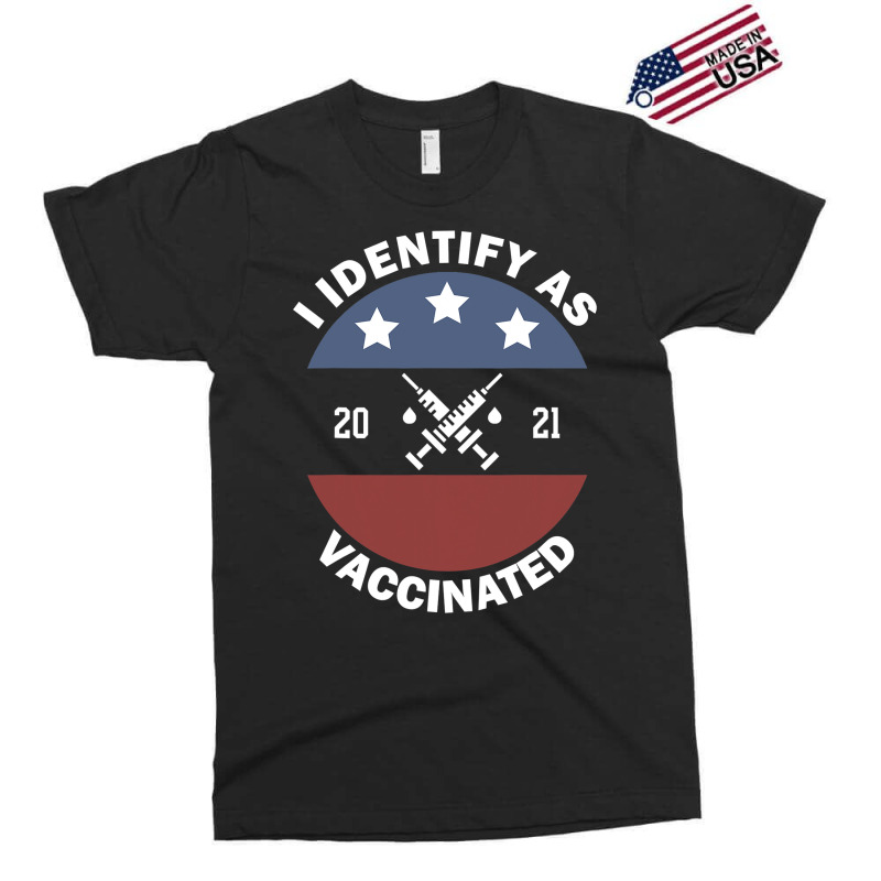 I Identify As Vaccinated American Us Flag Vintage Exclusive T-shirt by VictorCruz | Artistshot