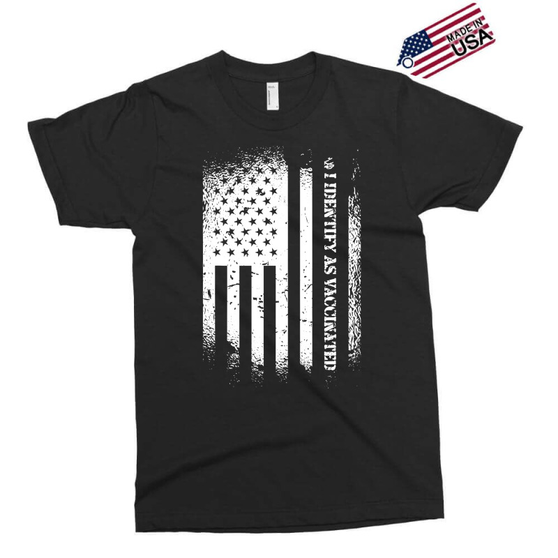 I Identify As Vaccinated With American Flag Exclusive T-shirt by VictorCruz | Artistshot