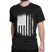 I Identify As Vaccinated With American Flag Classic T-shirt | Artistshot